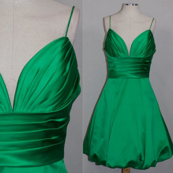 Da Vinci Green Pleated Gown - Picture 2 of 13